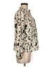 Shein Animal Print Ivory 3/4 Sleeve Blouse Size 6 - photo 4