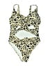 Unbranded Animal Print Gold One Piece Swimsuit Size L - photo 1