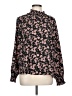 Hayden 100% Polyester Floral Black Long Sleeve Blouse Size L - photo 1