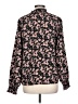Hayden 100% Polyester Floral Black Long Sleeve Blouse Size L - photo 2