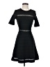 Topshop Argyle Black Casual Dress Size 2 - photo 1