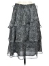 MICHAEL Michael Kors 100% Polyester Animal Print Silver Casual Skirt Size S - photo 1