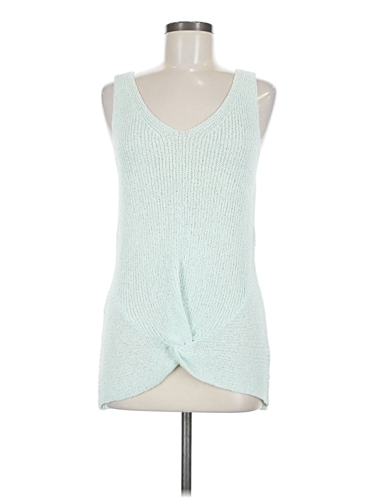 Pre-owned Boston Proper Sleeveless Top Green V Neck Tops