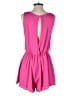 Everly 100% Polyester Solid Pink Romper Size M (estimated) - photo 2