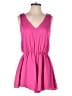 Everly 100% Polyester Solid Pink Romper Size M (estimated) - photo 1