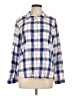 Gap Outlet 100% Cotton Plaid Blue Long Sleeve Button-Down Shirt Size L - photo 1