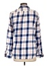 Gap Outlet 100% Cotton Plaid Blue Long Sleeve Button-Down Shirt Size L - photo 2