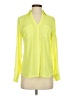 Express 100% Polyester Yellow Long Sleeve Blouse Size XS - photo 1