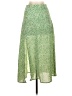 Shein 100% Polyester Print Green Casual Skirt Size 2 - photo 1