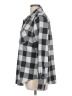 BeachLunchLounge Checkered-gingham Gray Long Sleeve Blouse Size L - photo 5