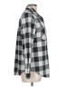 BeachLunchLounge Checkered-gingham Gray Long Sleeve Blouse Size L - photo 4