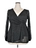 Torrid Gray Long Sleeve Blouse Size 2X Plus (2) - photo 1