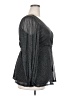 Torrid Gray Long Sleeve Blouse Size 2X Plus (2) - photo 4