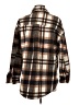 Fornia Plaid Brown Tan Coat Size S - photo 2