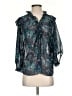 By Anthropologie 100% Polyester Teal 3/4 Sleeve Blouse Size S - photo 1