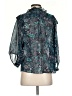By Anthropologie 100% Polyester Teal 3/4 Sleeve Blouse Size S - photo 2