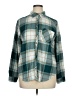 Maurices Plaid Teal Long Sleeve Blouse Size 0X - photo 1