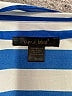 Lime Blue 100% Polyester Stripes Blue Long Sleeve Blouse Size L - photo 7
