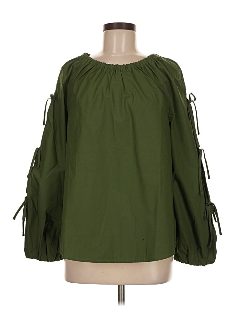 Free Assembly 3/4 Sleeve Blouse In Green