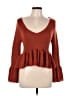 Shein Curve 100% Acrylic Orange Pullover Sweater Size 12 - photo 1
