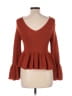 Shein Curve 100% Acrylic Orange Pullover Sweater Size 12 - photo 2