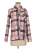 Ealey Fushi 100% Polyester Plaid Pink Long Sleeve Blouse Size S - photo 1
