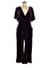 Greylin Solid Burgundy Jumpsuit Size L - photo 1