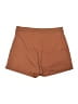 SPANX Solid Brown Khaki Shorts Size XL - photo 1