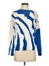 St. John 100% Cashmere Graphic Blue Cashmere Pullover Sweater Size P (petite) - photo 1