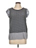 Joie 100% Polyester Gray Short Sleeve Top Size L - photo 1