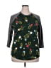 Lularoe Floral Green 3/4 Sleeve T-Shirt Size 2X(22-24) - photo 1