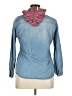 Empyre 100% Polyester Blue Long Sleeve Blouse Size XL - photo 2