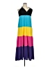 Dots Color Block Teal Casual Dress Size XL - photo 1