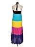 Dots Color Block Teal Casual Dress Size XL - photo 2