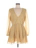 Glamorous 100% Polyester Paisley Gold Cocktail Dress Size M - photo 1