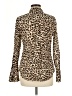 1901 100% Cotton Animal Print Brown Long Sleeve Button-Down Shirt Size M - photo 2