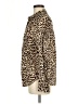 1901 100% Cotton Animal Print Brown Long Sleeve Button-Down Shirt Size M - photo 5