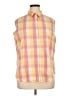 L.L.Bean 100% Cotton Checkered-gingham Yellow Sleeveless Button-Down Shirt Size XL - photo 1