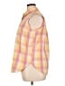 L.L.Bean 100% Cotton Checkered-gingham Yellow Sleeveless Button-Down Shirt Size XL - photo 5