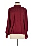Impressions 100% Polyester Burgundy Long Sleeve Blouse Size M - photo 1