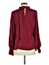 Impressions 100% Polyester Burgundy Long Sleeve Blouse Size M - photo 2