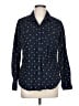 Eddie Bauer Polka Dots Blue Long Sleeve Button-Down Shirt Size L - photo 1