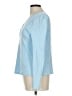 Basic Editions 100% Cotton Blue Long Sleeve Henley Size L - photo 5