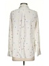 Rails 100% Silk Polka Dots Ivory Long Sleeve Silk Top Size S - photo 2