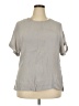 Unbranded Gray Short Sleeve Blouse Size 2XL - photo 1