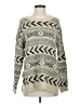 Lush Chevron-herringbone Ivory Pullover Sweater Size S - photo 1