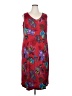 IMAN Tropical Burgundy Casual Dress Size 2X (petite) - photo 1
