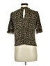 Miss Selfridge 100% Polyester Animal Print Gold Short Sleeve Turtleneck Size 6 - photo 2