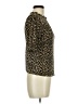 Miss Selfridge 100% Polyester Animal Print Gold Short Sleeve Turtleneck Size 6 - photo 4