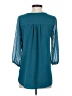 Jun & Ivy 100% Polyester Teal 3/4 Sleeve Blouse Size S - photo 2